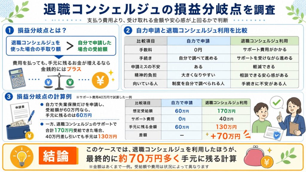 退職コンシェルジュの損益分岐点